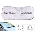 Folding Windshield Sun Shade With Double Ring